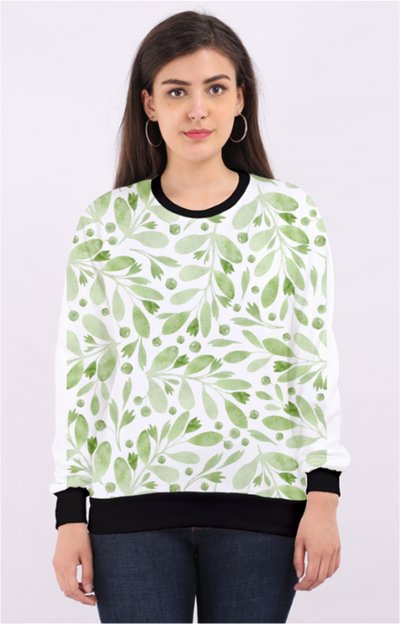 Women's All over print sweatshirt Leaf