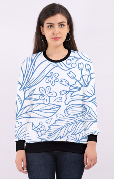 Women's All over print Sweatshirt Flowers