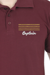 Exclusive Merchant Navy Rank Embroidery Polo T-Shirt - Captain