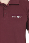 EXCLUSIVE MERCHANT NAVY RANK EMBROIDERY POLO T-SHIRT - THIRD OFFICER