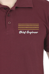 EXCLUSIVE MERCHANT NAVY RANK EMBROIDERY POLO T-SHIRT - CHIEF ENGINEER