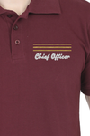 EXCLUSIVE MERCHANT NAVY RANK EMBROIDERY POLO T-SHIRT - CHIEF OFFICER