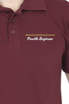 EXCLUSIVE MERCHANT NAVY RANK EMBROIDERY POLO T-SHIRT - FOURTH ENGINEER