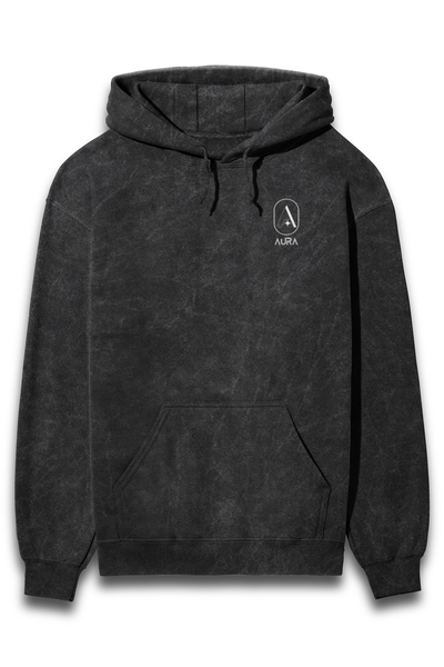 Acid Wash Hooded Sweatshirt - Believe