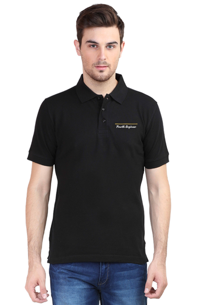 EXCLUSIVE MERCHANT NAVY RANK EMBROIDERY POLO T-SHIRT - FOURTH ENGINEER