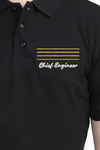 EXCLUSIVE MERCHANT NAVY RANK EMBROIDERY POLO T-SHIRT - CHIEF ENGINEER