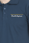 EXCLUSIVE MERCHANT NAVY RANK EMBROIDERY POLO T-SHIRT - FOURTH ENGINEER