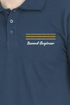 EXCLUSIVE MERCHANT NAVY RANK EMBROIDERY POLO T-SHIRT - SECOND ENGINEER