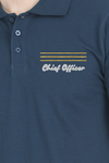 EXCLUSIVE MERCHANT NAVY RANK EMBROIDERY POLO T-SHIRT - CHIEF OFFICER