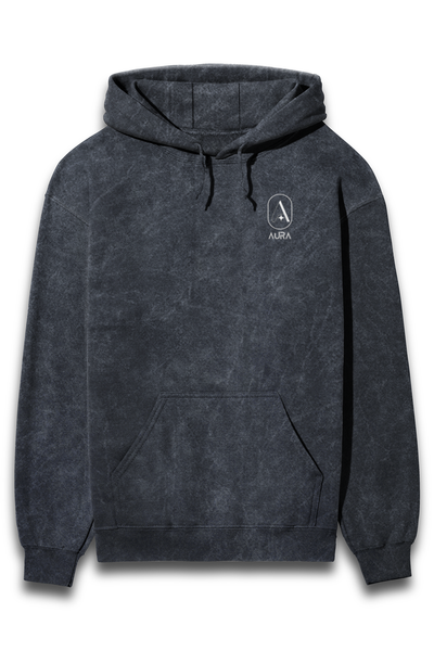 Acid Wash Hooded Sweatshirt - Believe