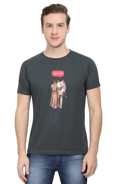 Men's Printed T-Shirt I Love You