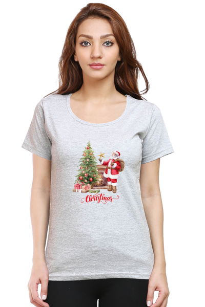Women's Printed T-Shirt Christmas...