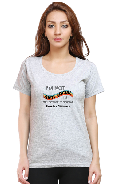 WOMEN'S PRINTED T-SHIRT Anti Social