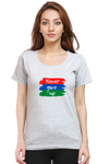 WOMEN'S PRINTED T-SHIRT NEVER GIVE UP