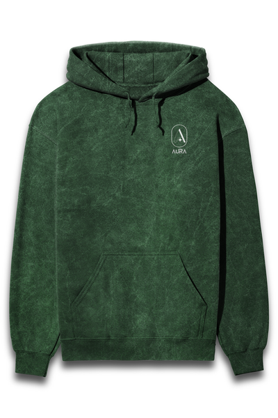 Acid Wash Hooded Sweatshirt - Believe