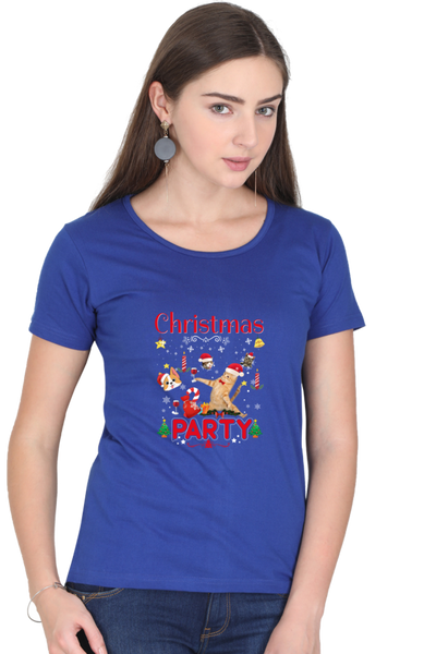 Women Printed T-Shirt Christmas Party